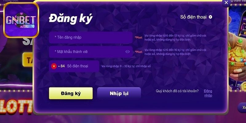 Các bước đăng ký tham gia trò chơi casino