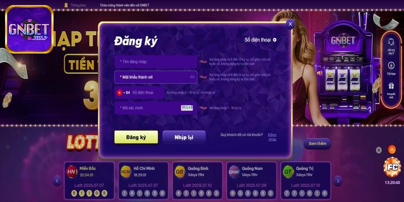 Hướng dẫn nhanh cách mở tài khoản chính thức tại sân chơi GNBET
